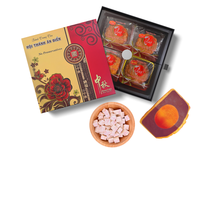 Vietnamese Taro Mooncake - Sweet and Savory Filling for Mid-Autumn Festival